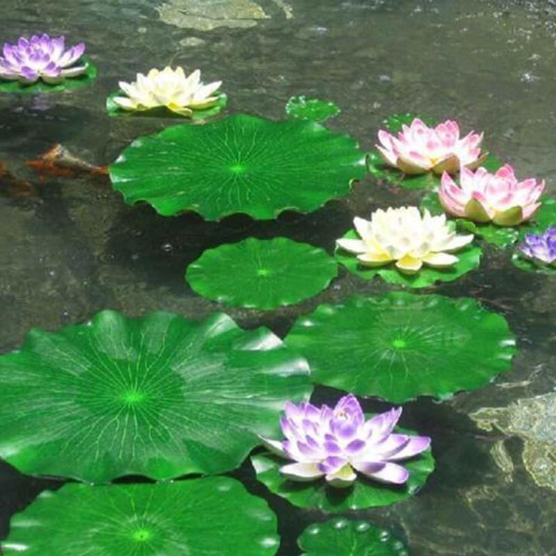 Aquarium Fish House - 2026 Artificial Water Lily Lotus Leaf