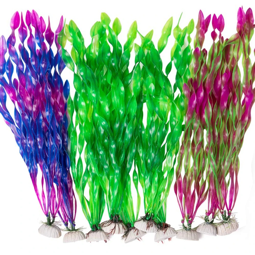 Aquarium Xl - 10PCS Artificial Grass Aquarium Ornament Plastic