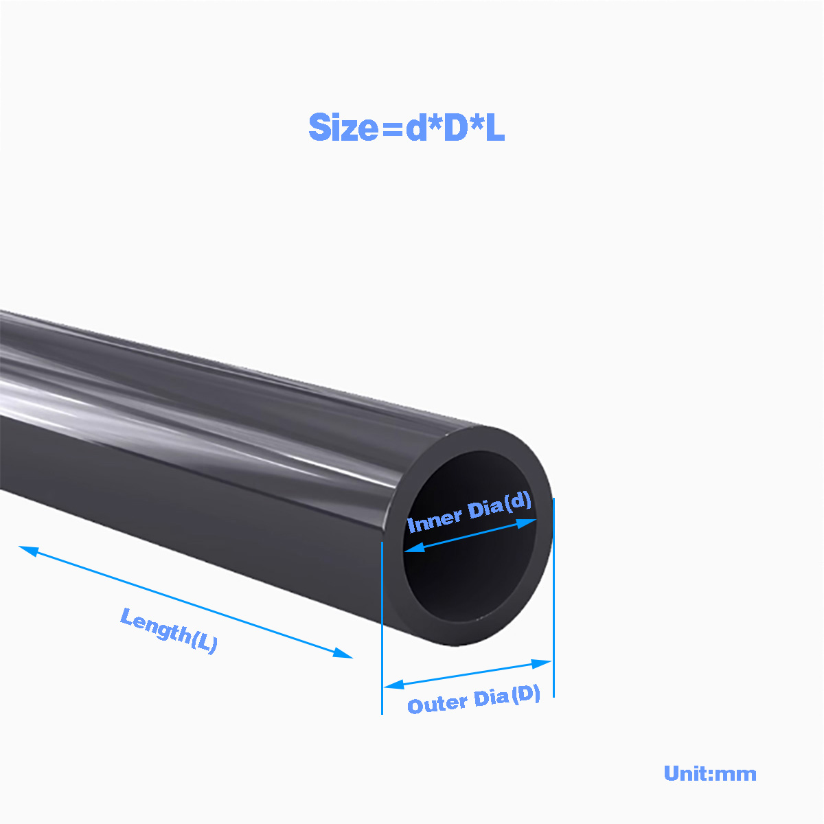 Aquarium Fish House - Black PVC Plastic Pipe Hollow Tube/Fish
