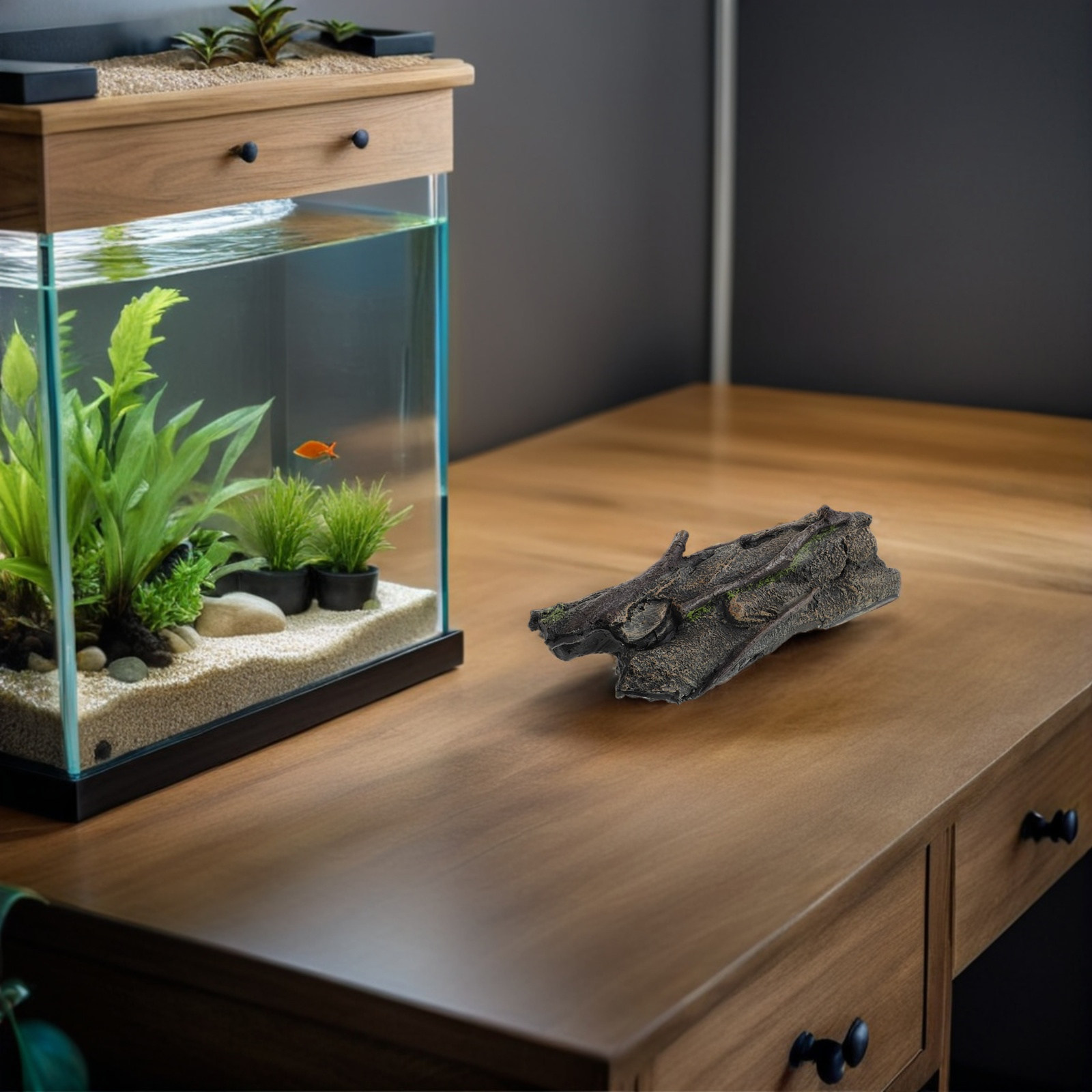 Aquarium Fish Hide - Resin Hollow Tree Trunk Hide Terrarium