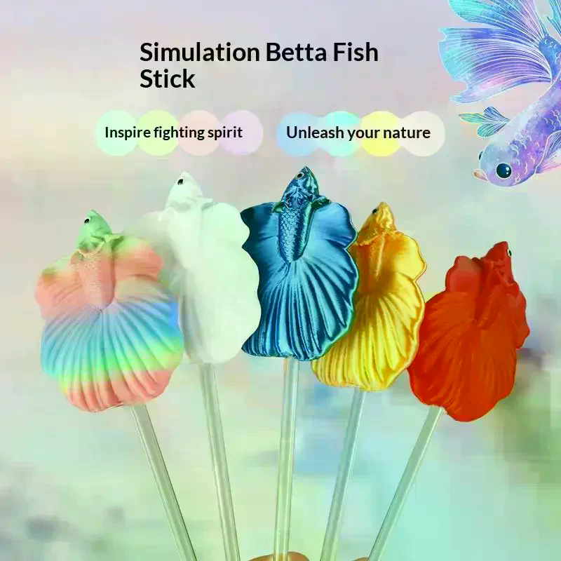 Aquarium Fish Betta - Colorful Aquarium Betta Training Wand Plastic