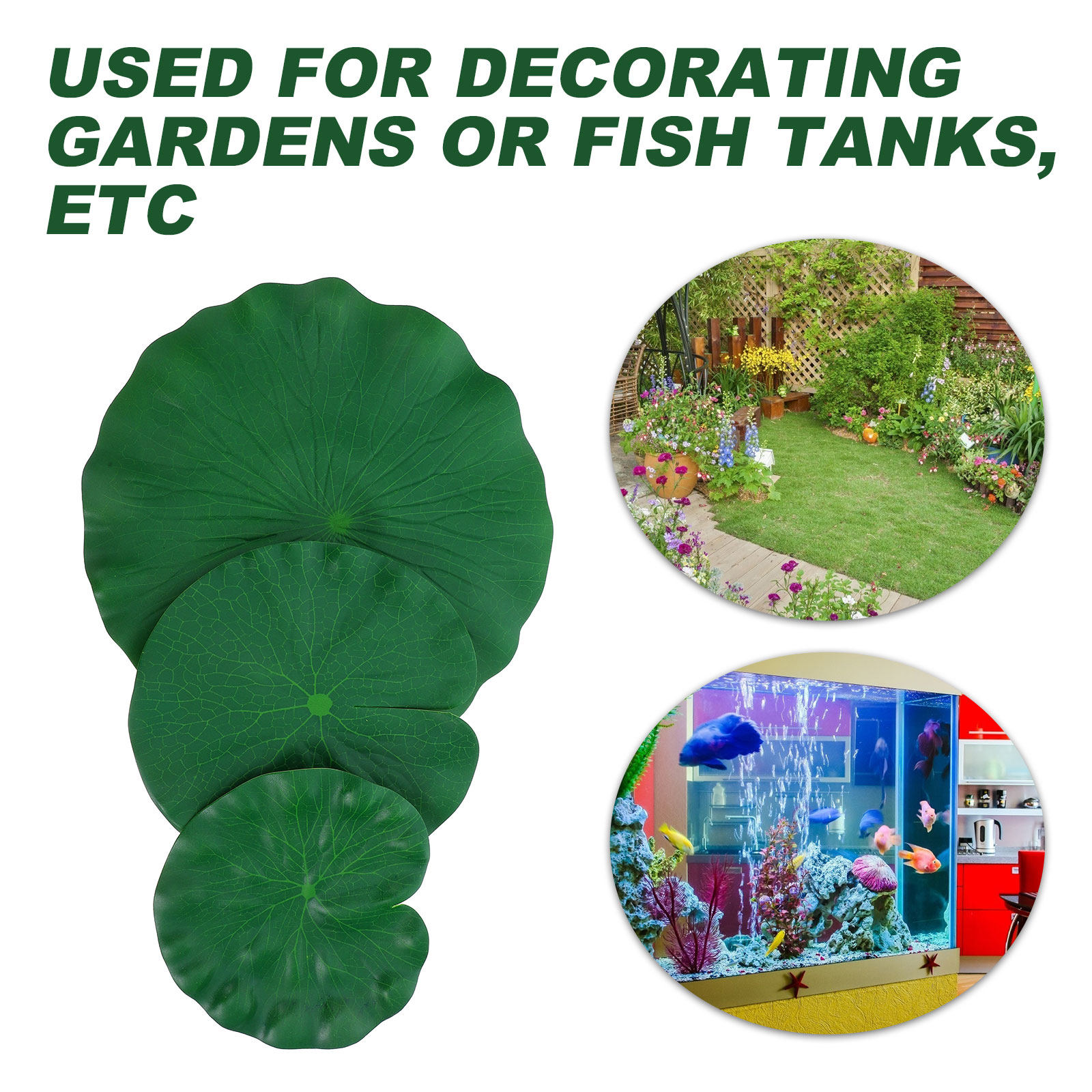 15Pcs Artificial Lotus Leaves  – Aquarium Fish In Pond recenzja i cena