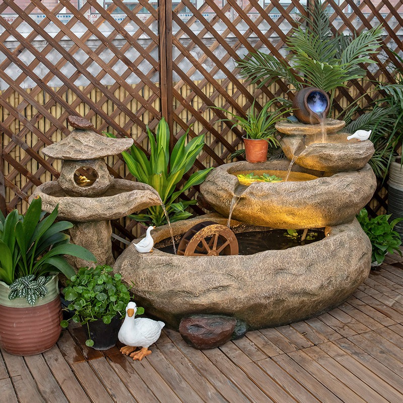 Outdoor Balcony Fish Pond Cour – Aquarium Fish In Pond recenzja i cena