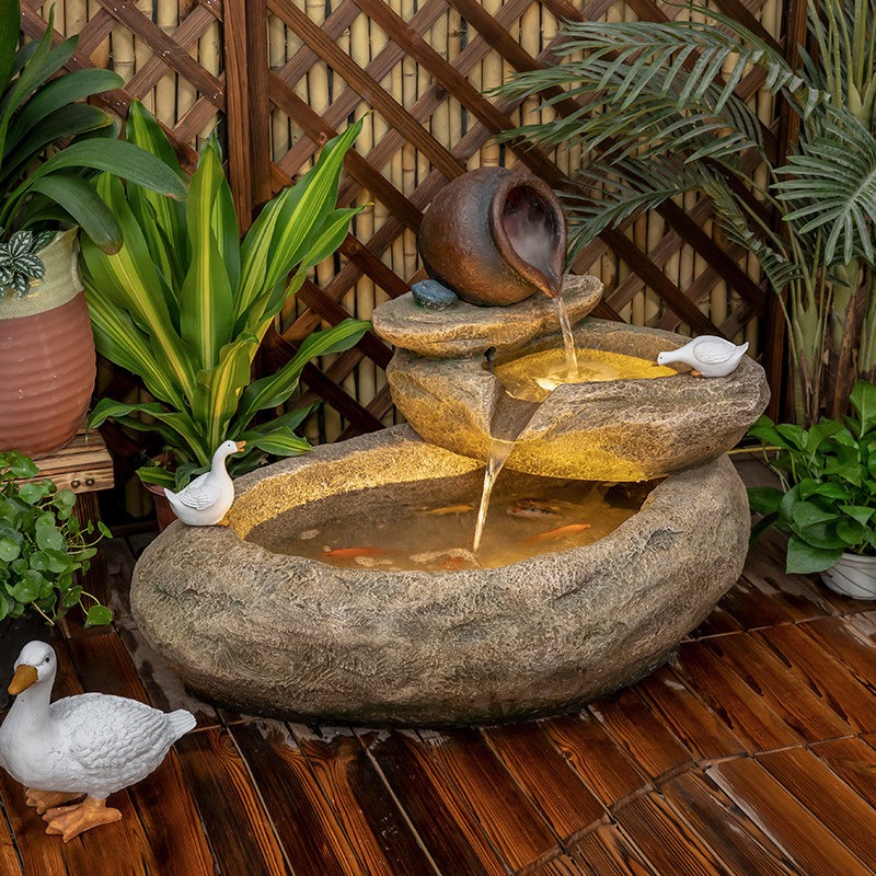Outdoor Balcony Fish Pond Cour – Aquarium Fish In Pond recenzja i cena