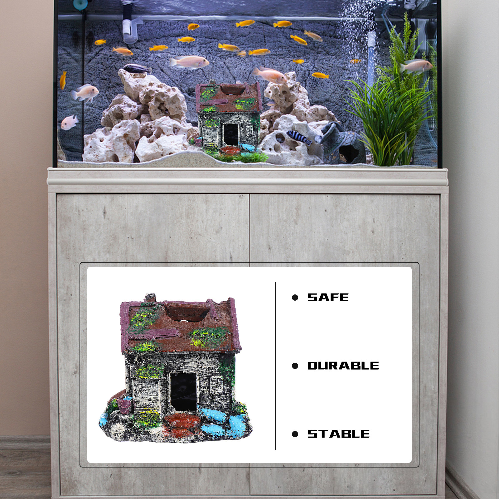 Fish Tank Ornament Resin Aquar – Aquarium Fish Hiding Spot recenzja i cena