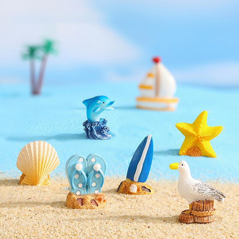 Cartoon Surfboard Seashells Se – Aquarium Fish Dolphin recenzja i cena