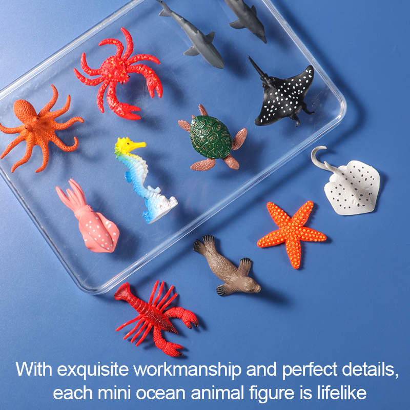 12Pcs Mini Sea Life Animal Fig – Aquarium Fish Dolphin recenzja i cena