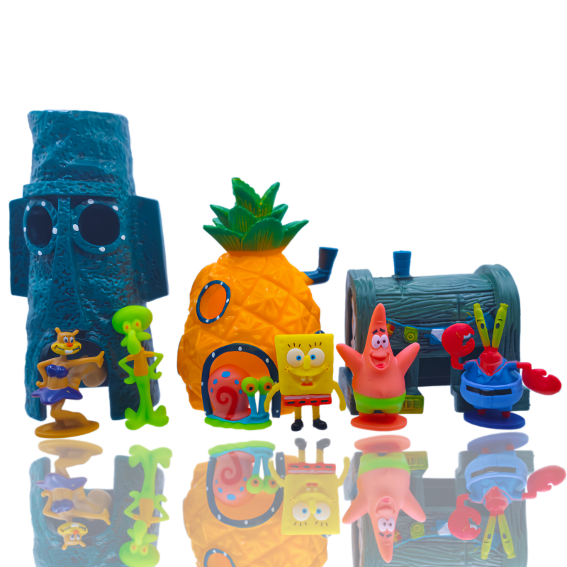 6pcs SpongeBob Fish Tank Decor – Aquarium Fish House recenzja i cena
