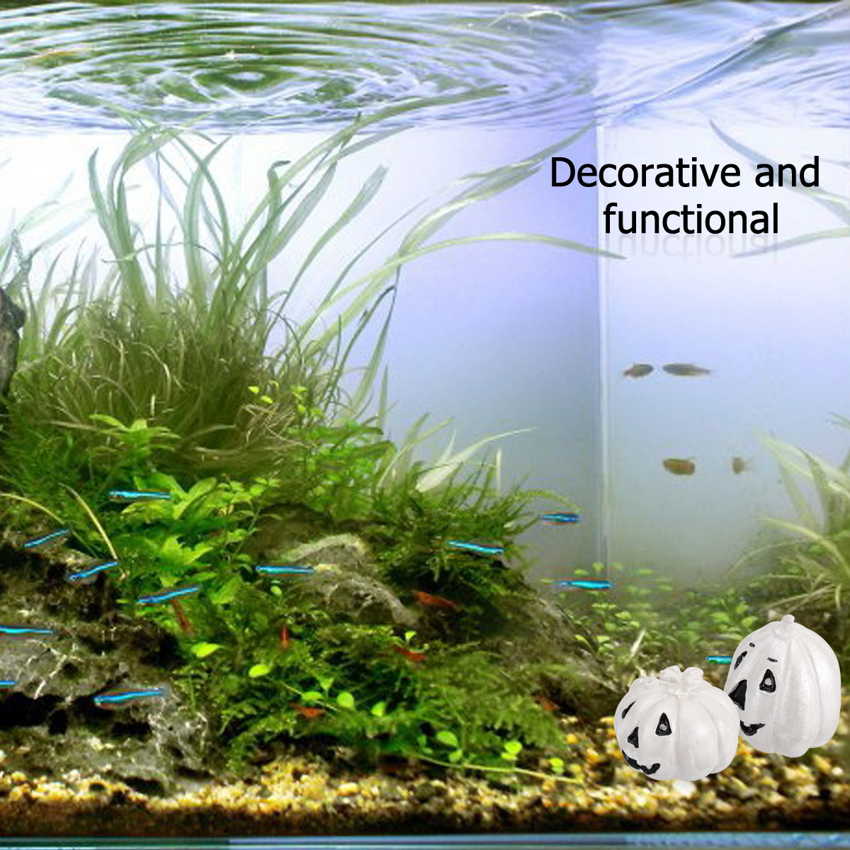2Pcs Unique Resin Pumpkin Aqua – Aquarium Fish Hiding Spot recenzja i cena