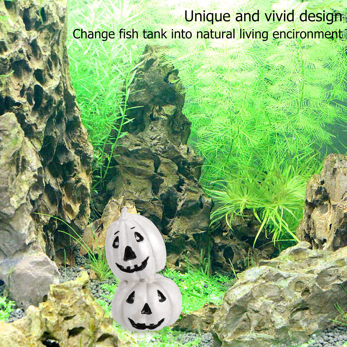 2Pcs Unique Resin Pumpkin Aqua – Aquarium Fish Hiding Spot recenzja i cena