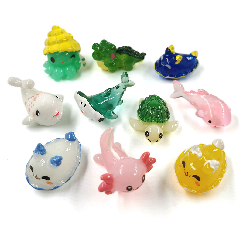 10Pcs Shark Whale Turtle Dolph – Aquarium Fish Dolphin recenzja i cena