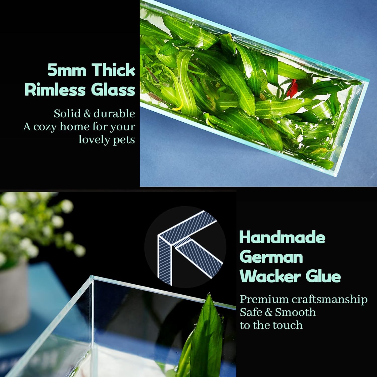 Clear Glass Fish Tank Rimless  – Aquarium Xl recenzja i cena