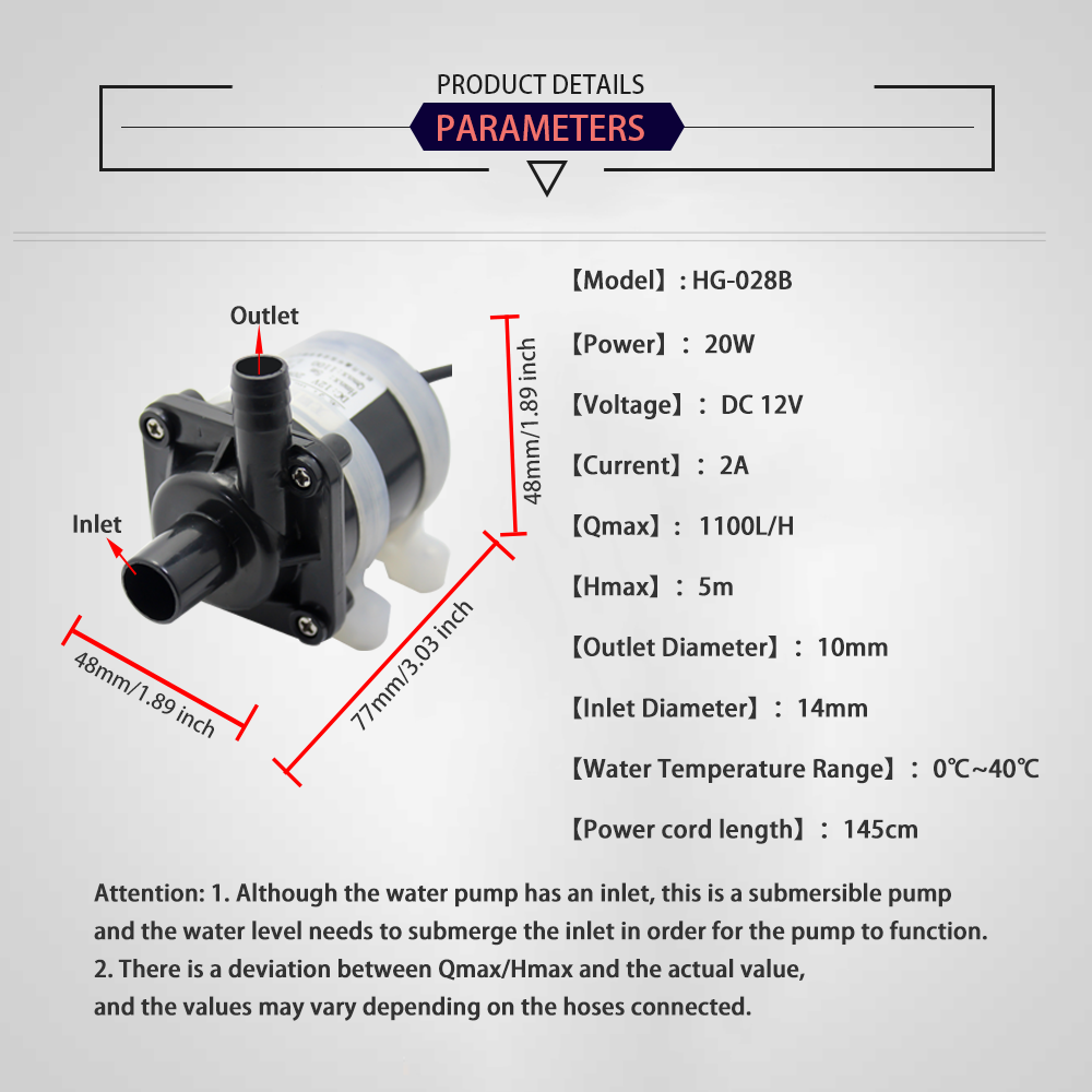 12V DC Brushless Small Submers – Aquarium Fish House recenzja i cena